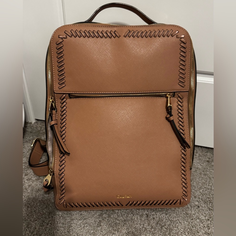 CalPak Backpack for Laptop- caramel